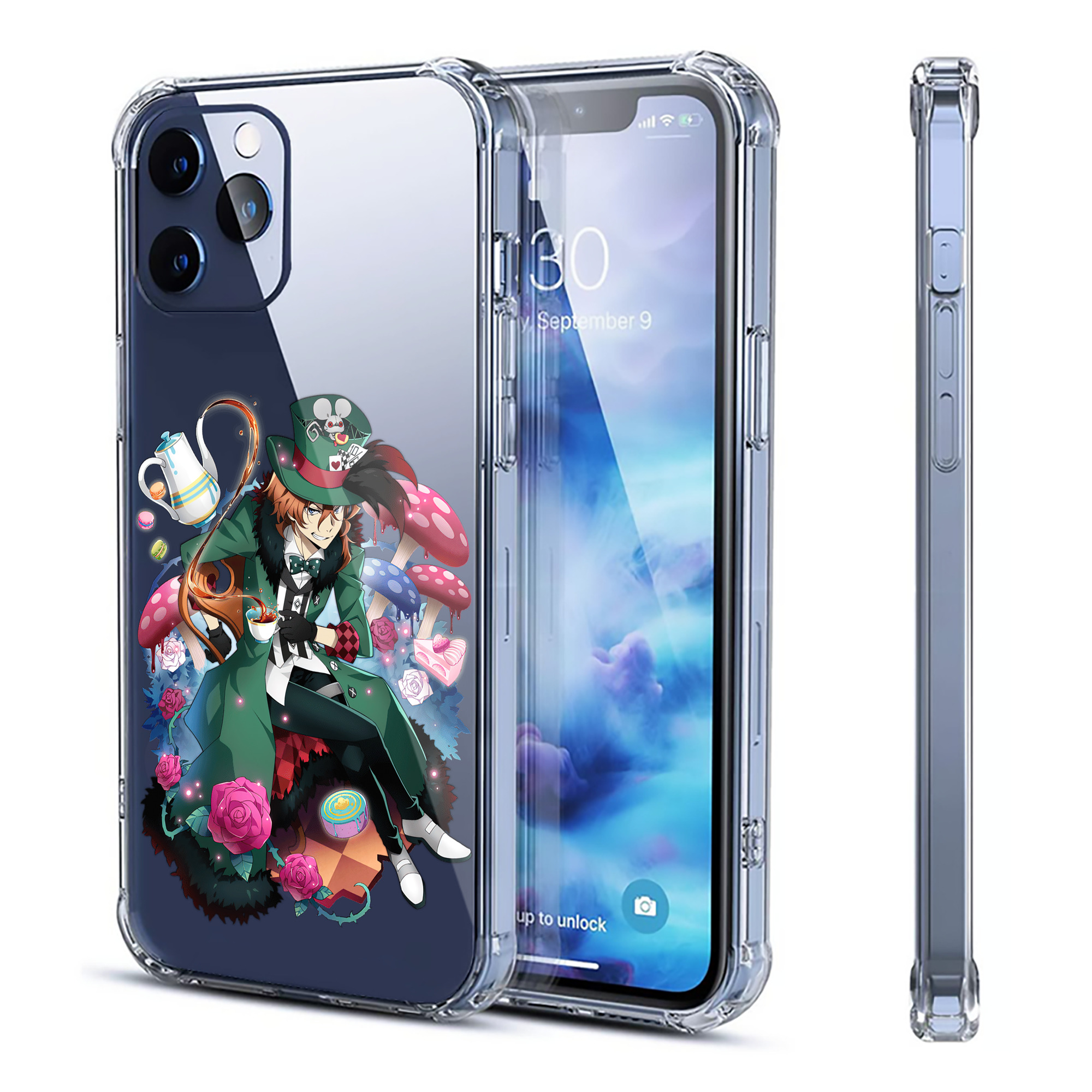 （画像用） 文豪ストレイドッグス Bungo Stray Dogs 【iPhone 12シリーズ対応】透明スマホケース（クリアソフトケース）